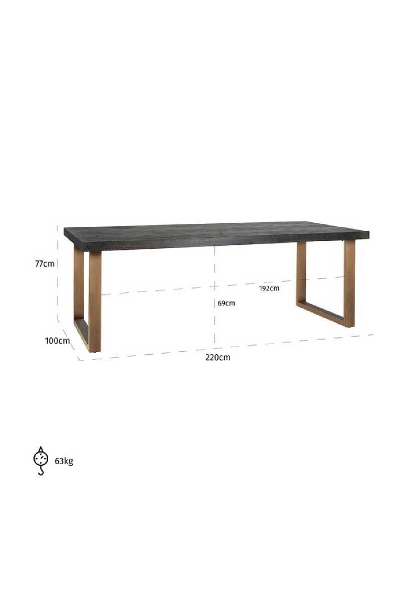 Black Oak Dining Table | OROA Blackbone | Woodfurniture.com