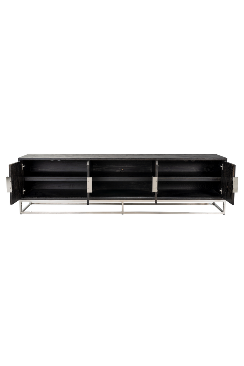 Black Oak 4 Door TV Sideboard | OROA Blackbone | Woodfurniture.com