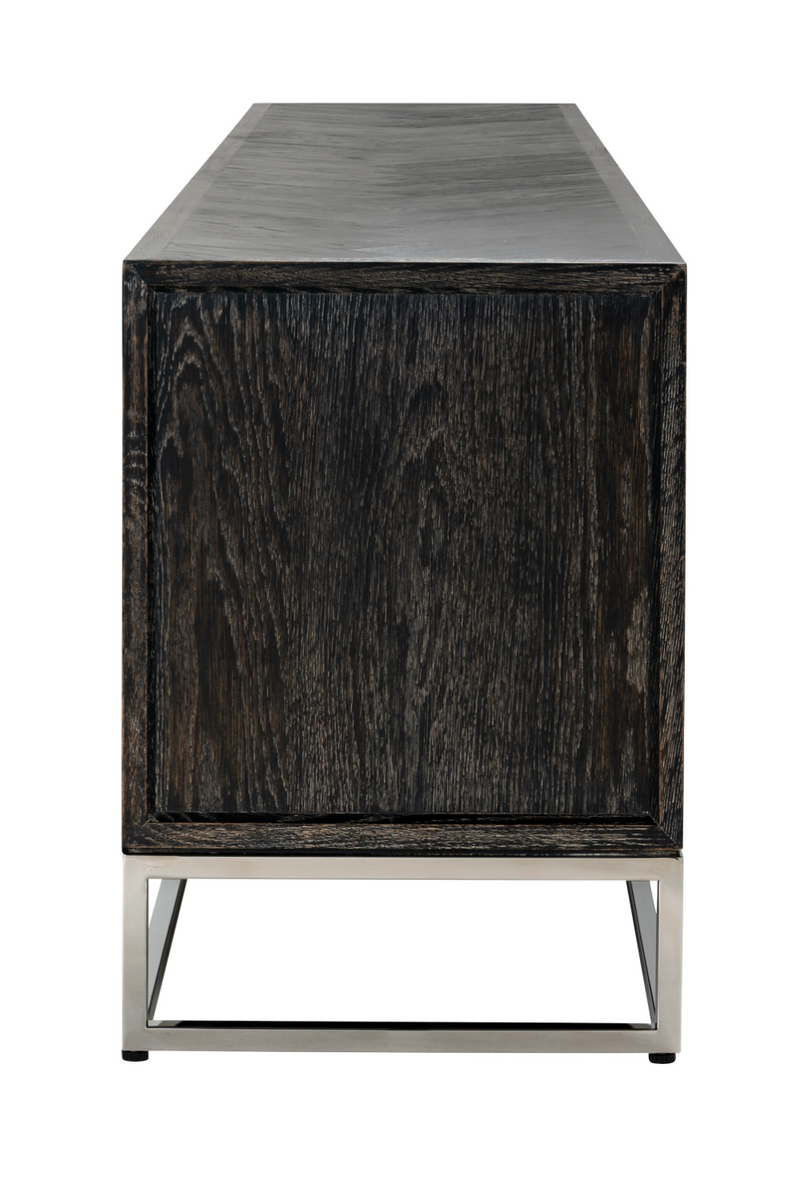 Black Oak 4 Door TV Sideboard | OROA Blackbone | Woodfurniture.com