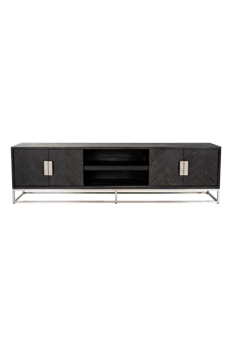 Black Oak 4 Door TV Sideboard | OROA Blackbone | Woodfurniture.com