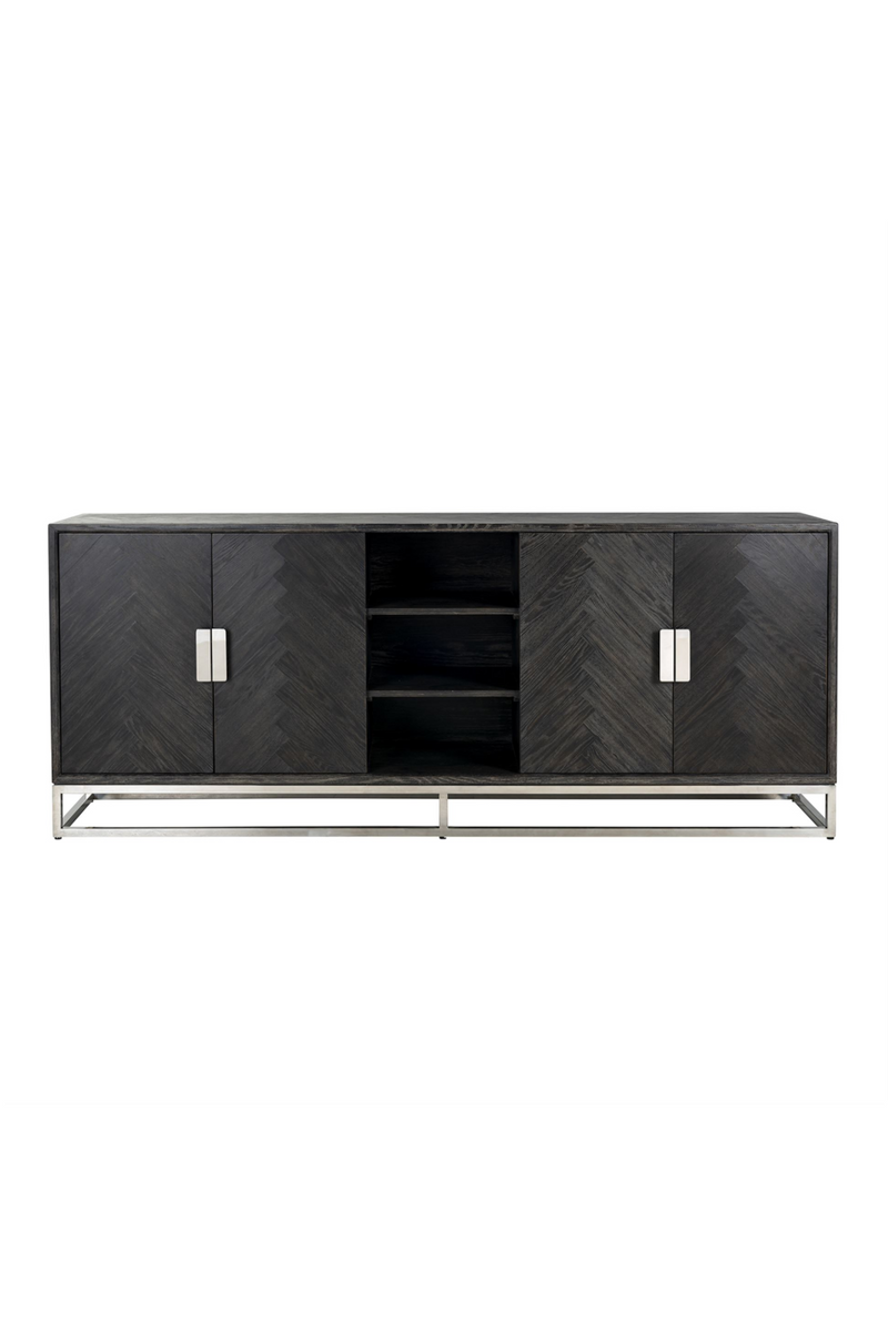 Black Oak Chevron Sideboard | OROA Blackbone | Woodfurniture.com