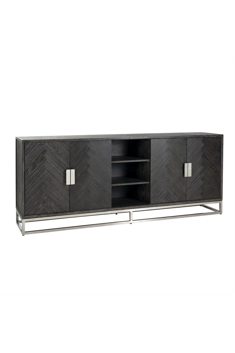 Black Oak Chevron Sideboard | OROA Blackbone | Woodfurniture.com