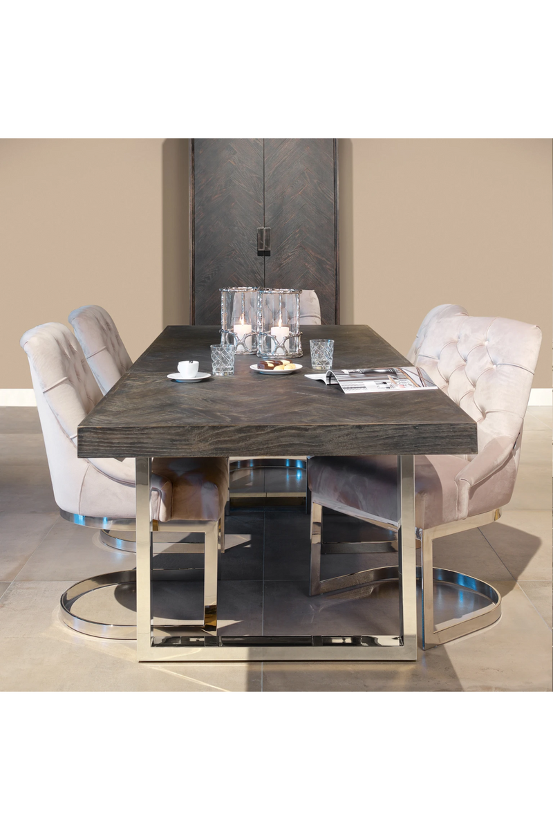 Wooden Silver Dining Table L | OROA Blackbone | Woodfurniture.com