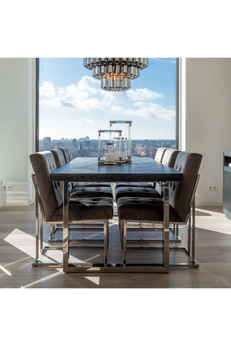 Wooden Silver Dining Table L | OROA Blackbone | Woodfurniture.com