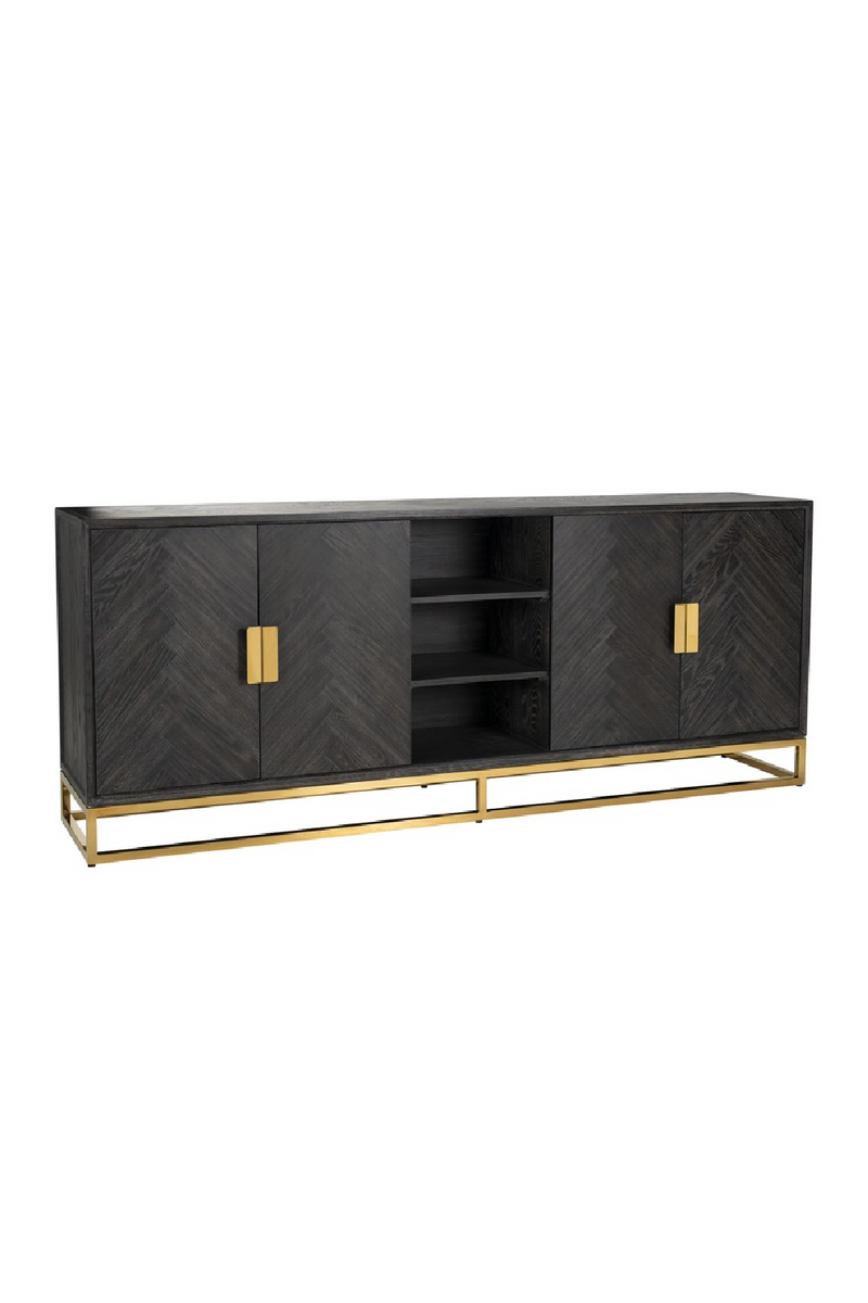 Herringbone Oak Modern Sideboard | OROA Blackbone | Woodfurniture.com