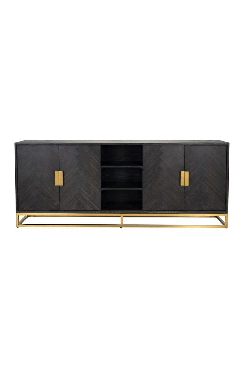 Herringbone Oak Modern Sideboard | OROA Blackbone | Woodfurniture.com