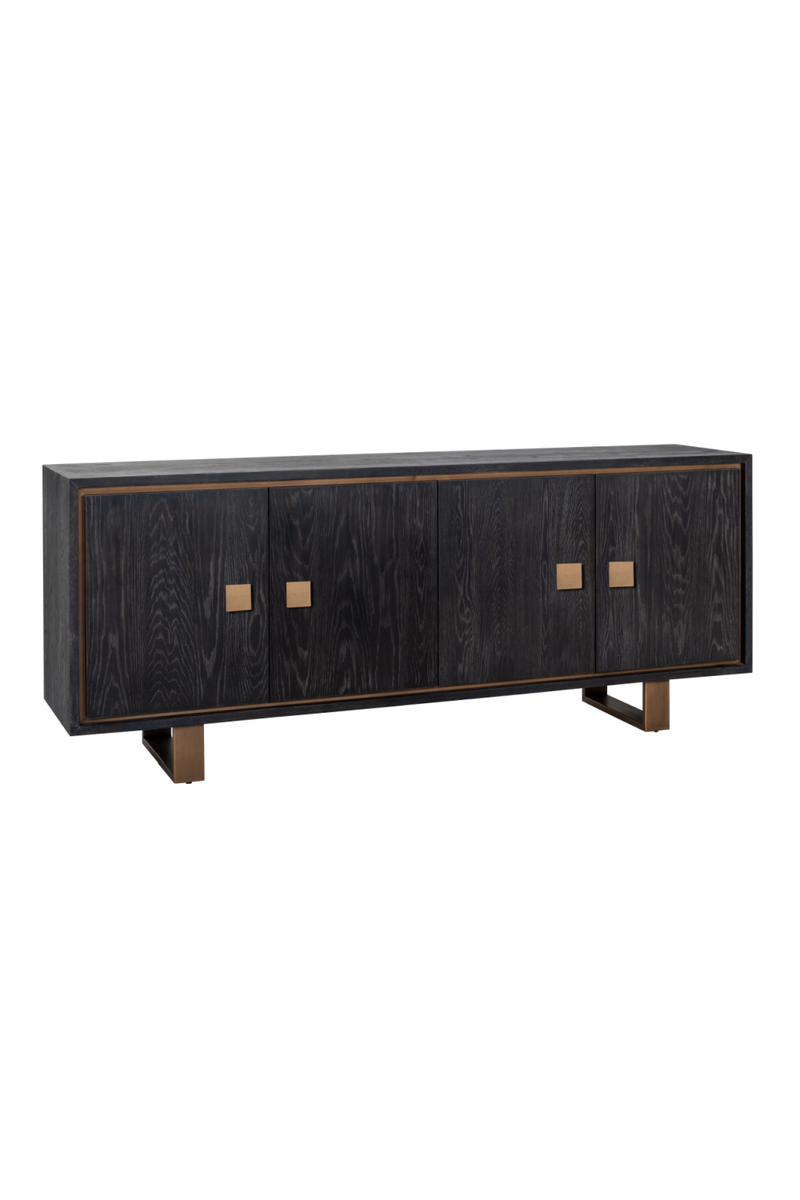 Black Oak Gold Accent Sideboard | OROA Hunter | Woodfurniture.com