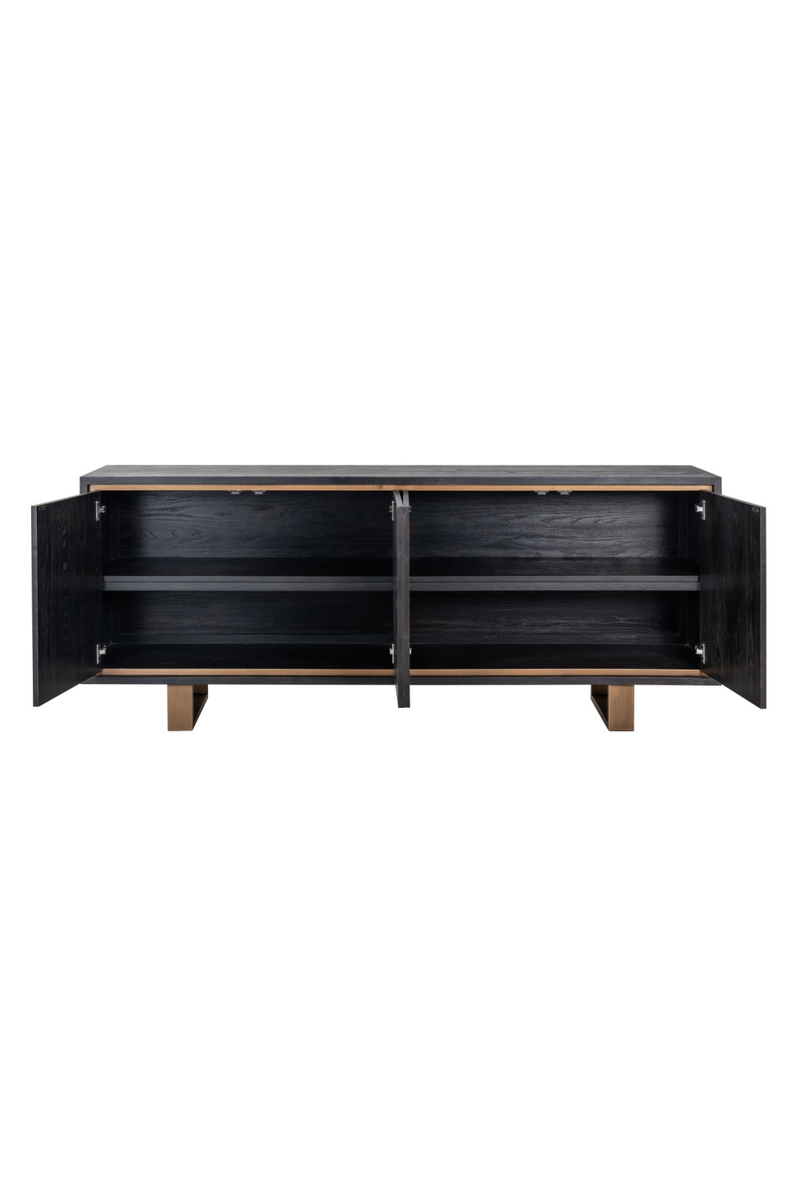 Black Oak Gold Accent Sideboard | OROA Hunter | Woodfurniture.com