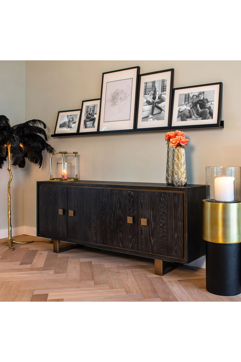 Black Oak Gold Accent Sideboard | OROA Hunter | Woodfurniture.com