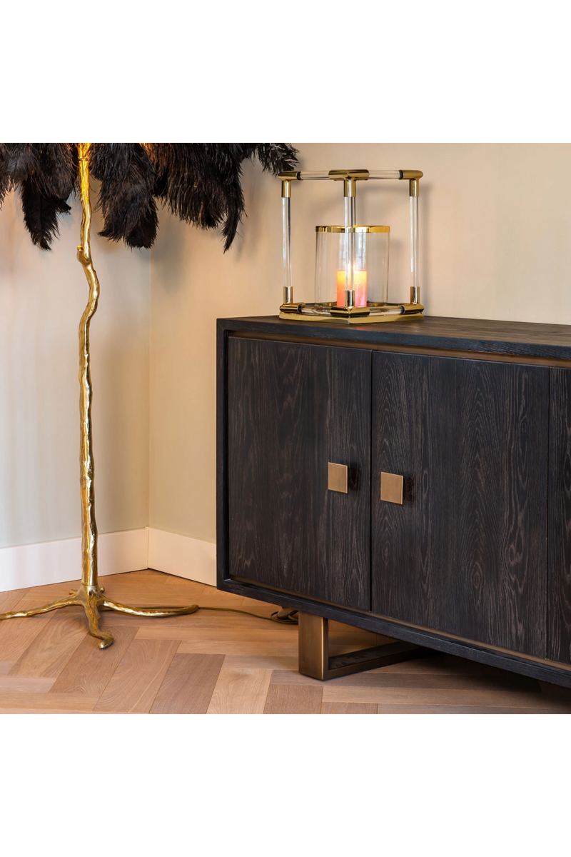 Black Oak Gold Accent Sideboard | OROA Hunter | Woodfurniture.com