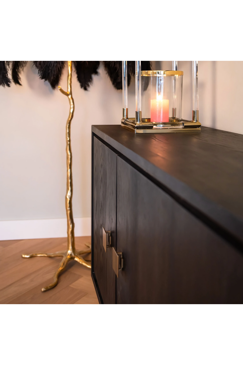 Black Oak Gold Accent Sideboard | OROA Hunter | Woodfurniture.com