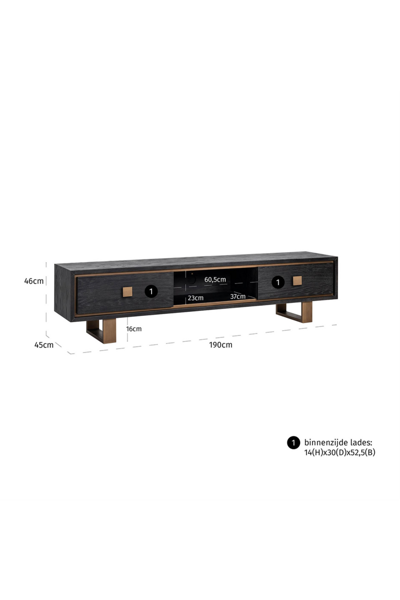 Contemporary Oak TV Cabinet | OROA Hunter | Woodfurniture.com