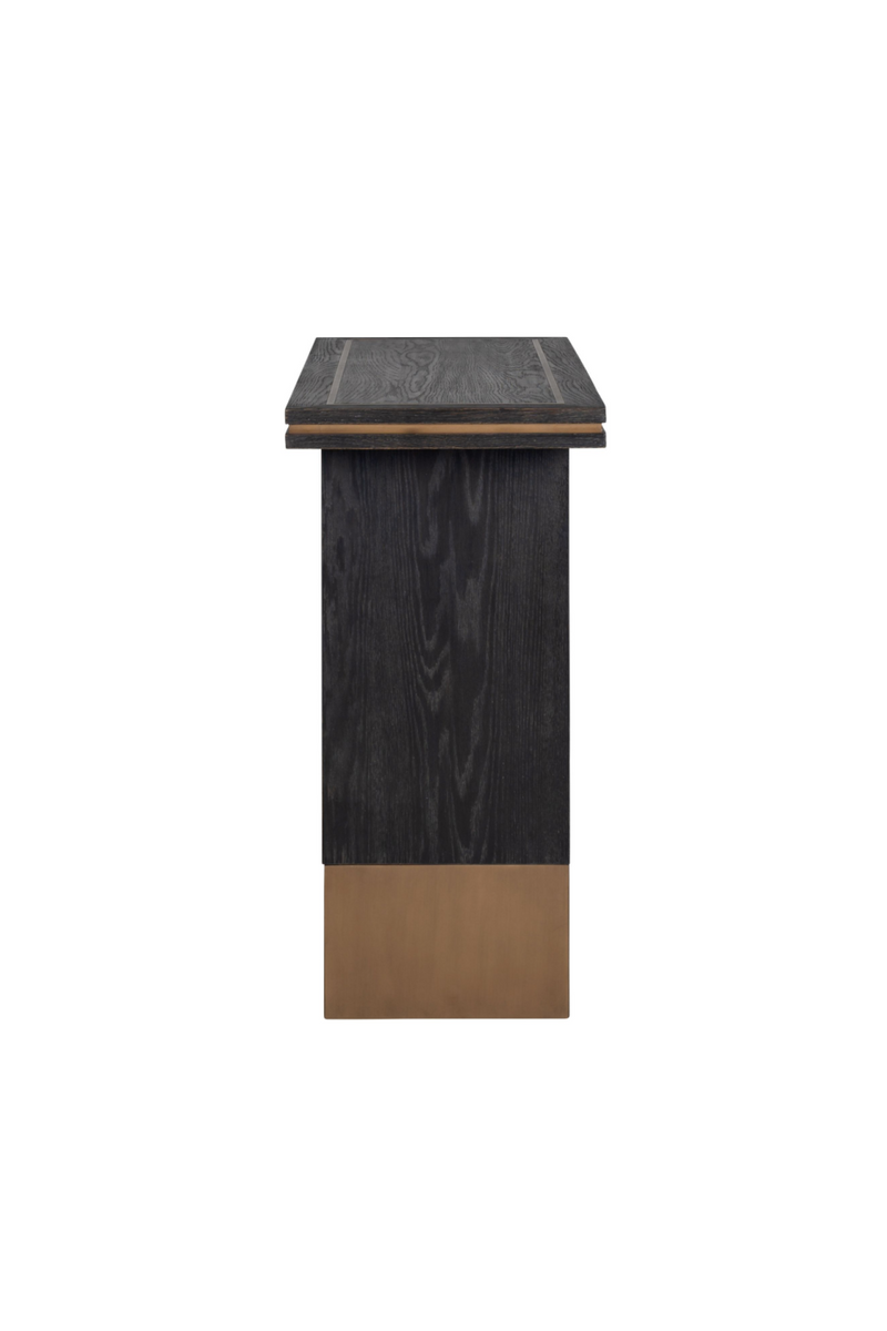 Black Oak Veneer Console Table | OROA Hunter | Woodfurniture.com