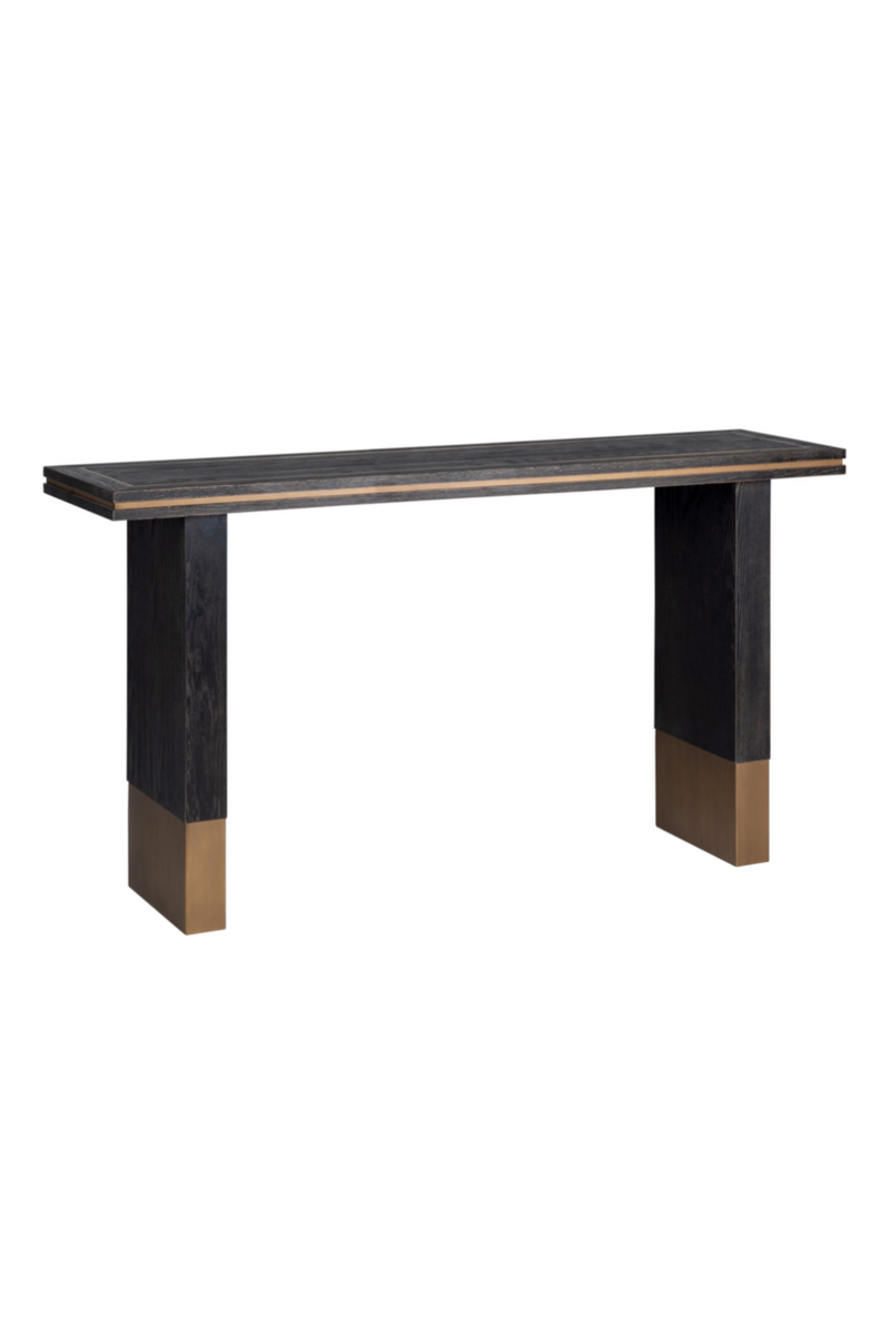 Black Oak Veneer Console Table | OROA Hunter | Woodfurniture.com