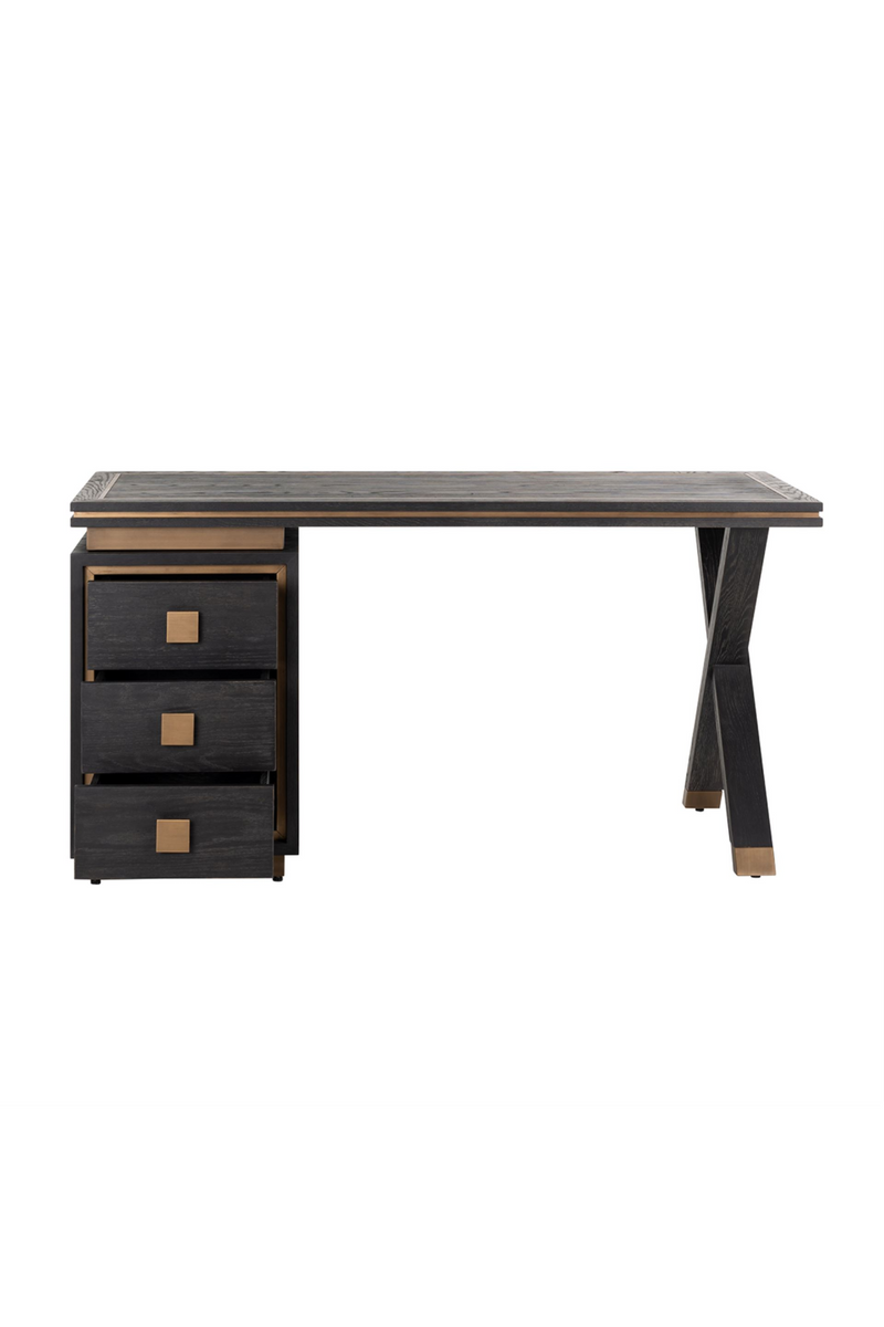 Wooden Desk With 3 Drawers | OROA Hunter | Woodfurniture.com