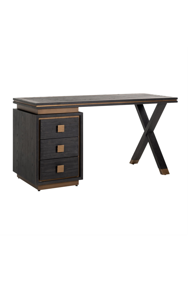 Wooden Desk With 3 Drawers | OROA Hunter | Woodfurniture.com