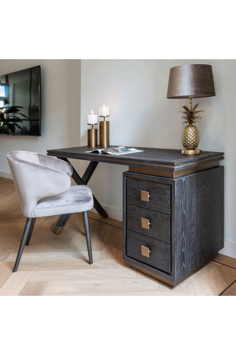 Wooden Desk With 3 Drawers | OROA Hunter | Woodfurniture.com