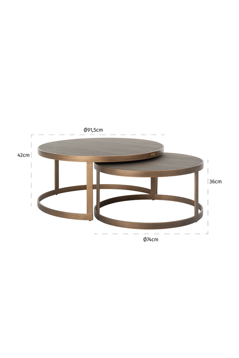 Round Nested Coffee Tables (2) | OROA Bloomingville | Woodfurniture.com