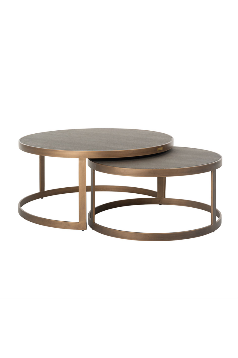 Round Nested Coffee Tables (2) | OROA Bloomingville | Woodfurniture.com