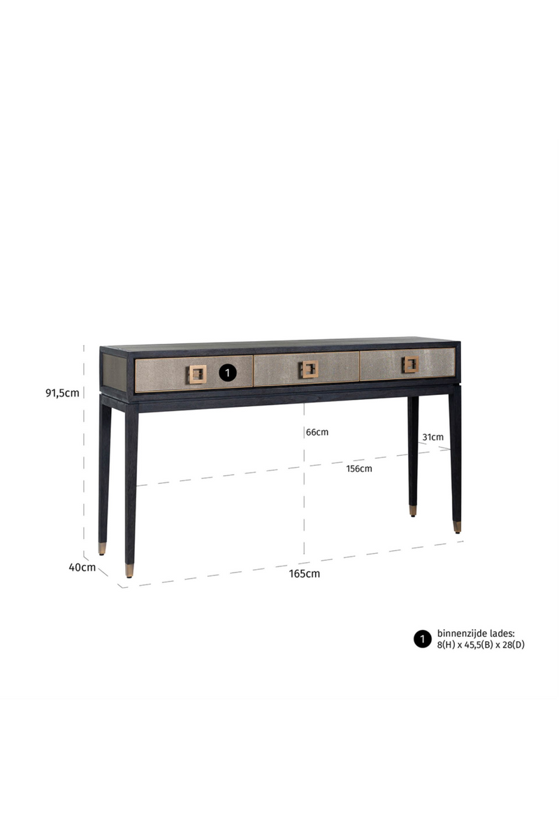 Modern Leather Console Table | OROA Bloomingville | Woodfurniture.com