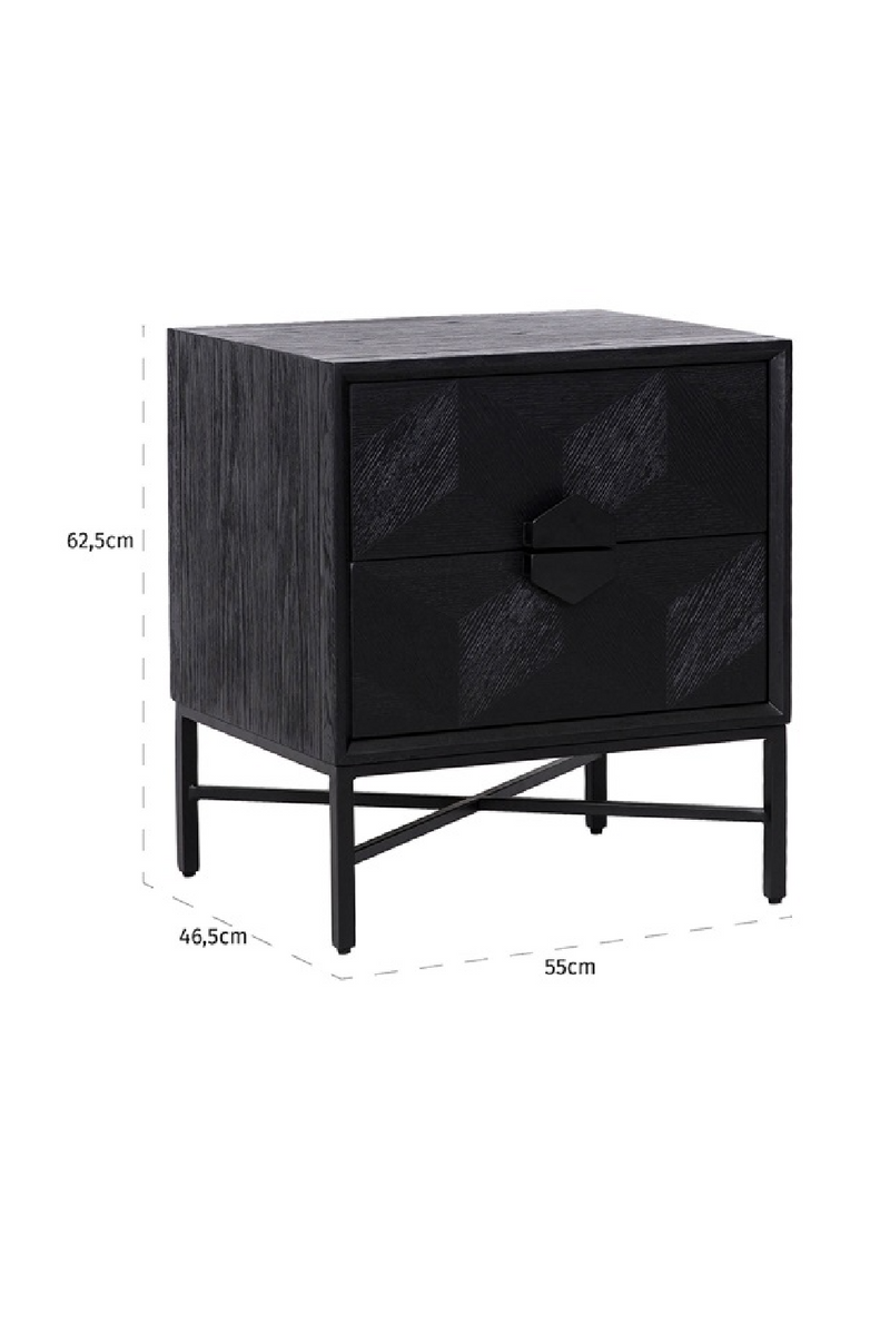 Black Wooden Chest of Drawers | OROA Blax | Woodfurniture.com