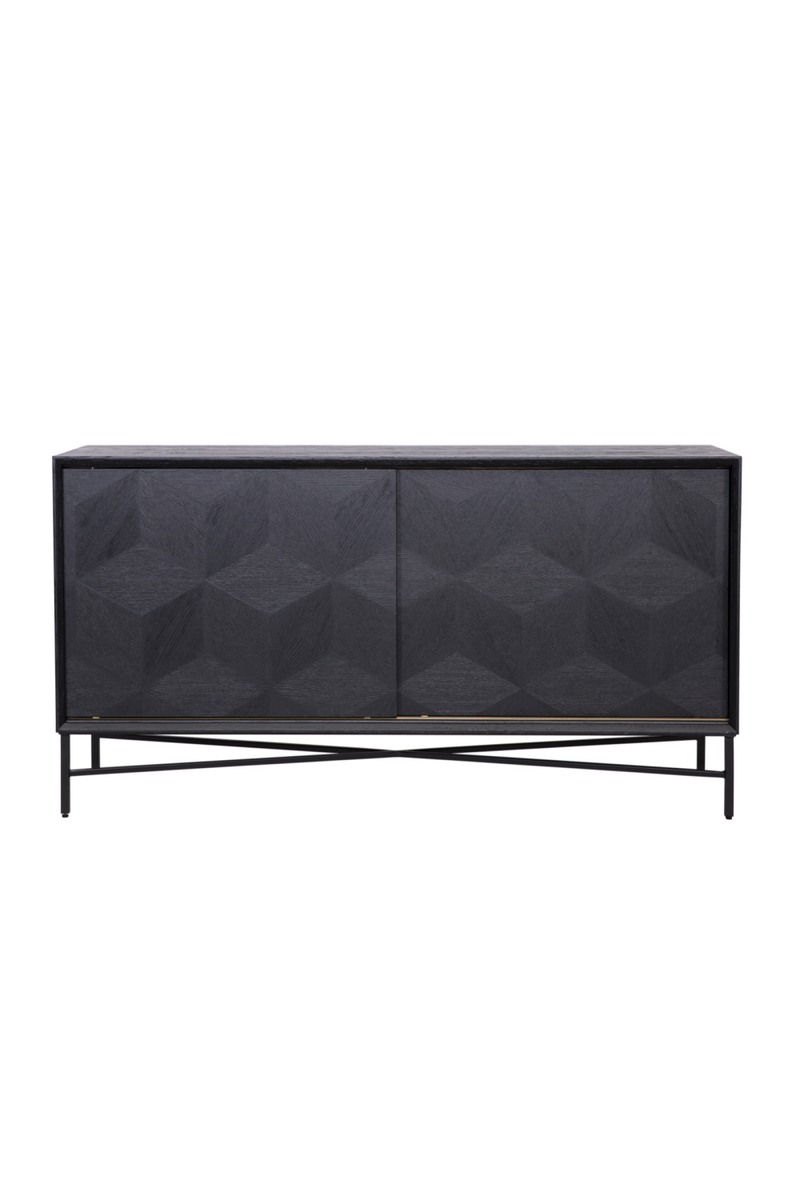 Black Oak Sliding Door Sideboard | OROA Blax | Woodfurniture.com