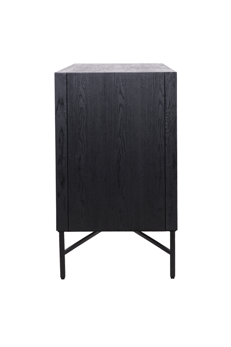 Black Oak Sliding Door Sideboard | OROA Blax | Woodfurniture.com