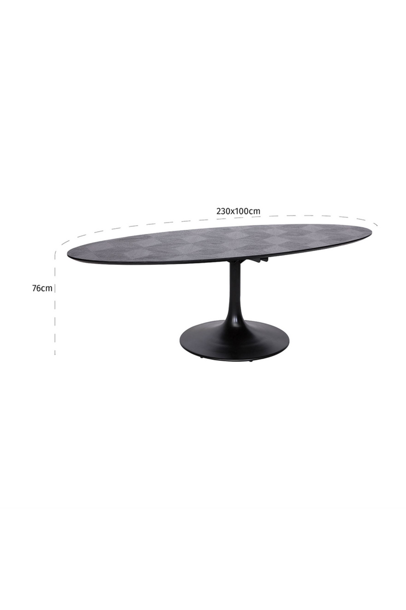 Oval Pedestal Dining Table | OROA Blax | Woodfurniture.com