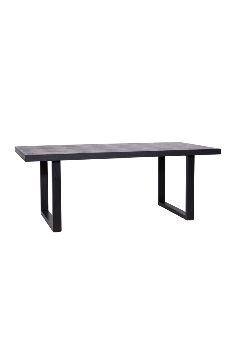 Black Oak U-Leg Dining Table M | OROA Blax | Woodfurniture.com