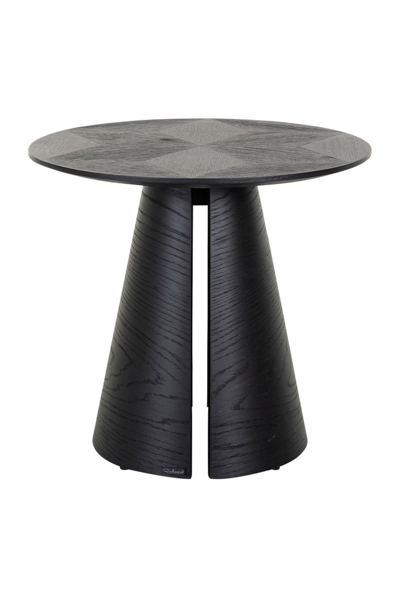 Black Oak Pedestal End Table | OROA Blax | Woodfurniture.com