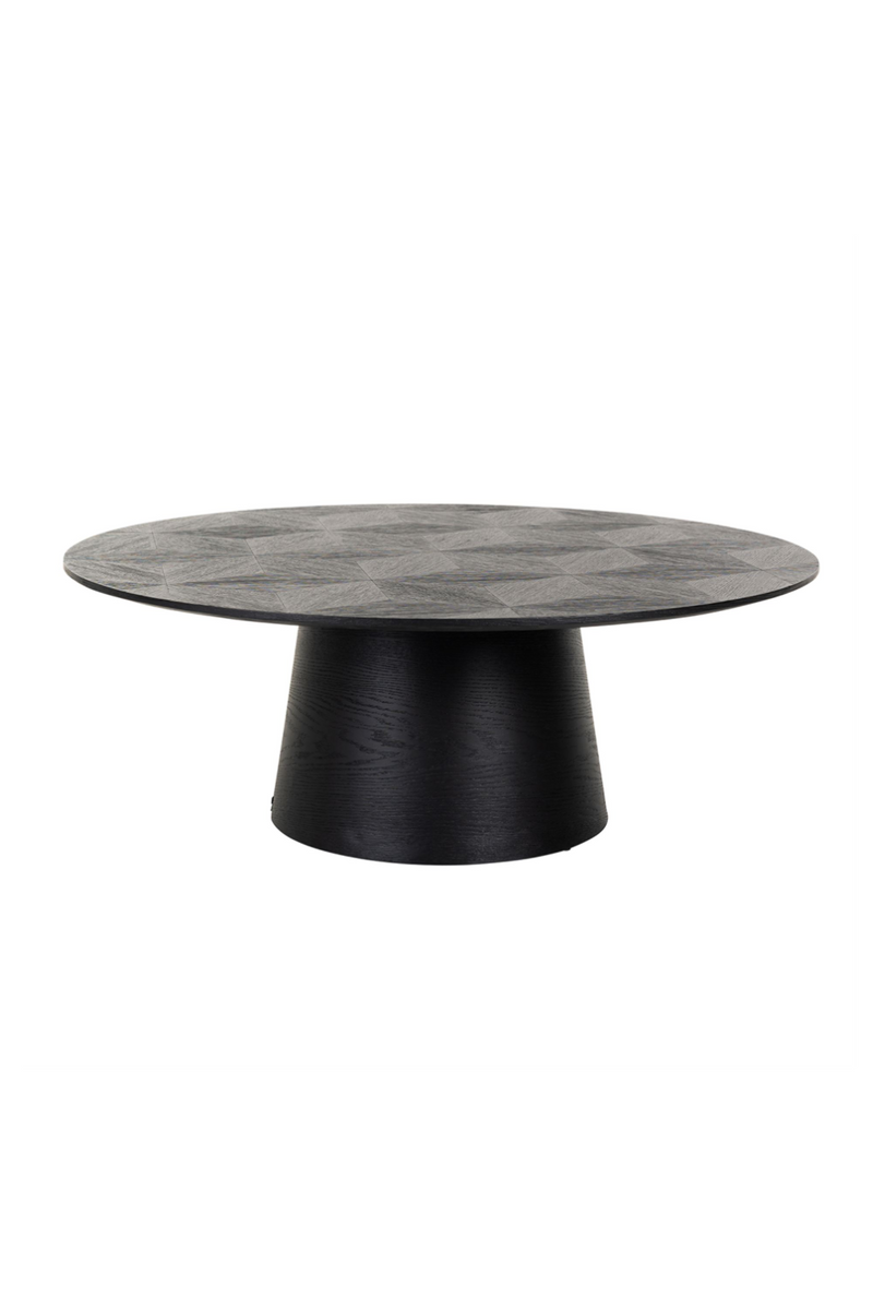 Black Oak Pedestal Coffee Table | OROA Blax | Woodfurniture.com