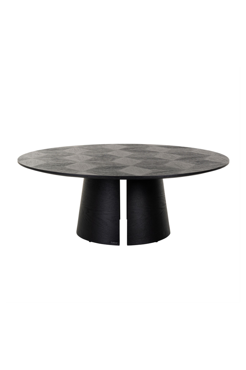 Black Oak Pedestal Coffee Table | OROA Blax | Woodfurniture.com