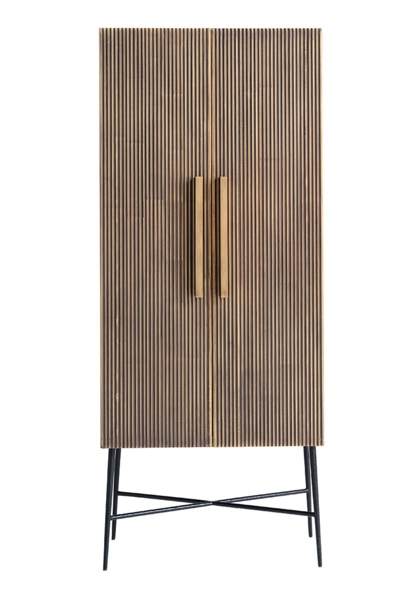 Brass 2-Door Modern Cabinet | OROA Ironville | Woodfurniture.com