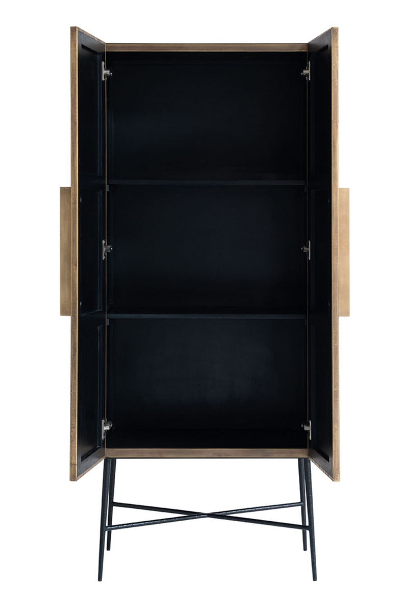 Brass 2-Door Modern Cabinet | OROA Ironville | Woodfurniture.com