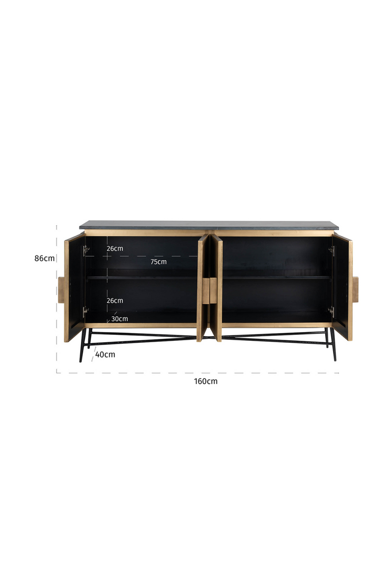 Modern Industrial Sideboard | OROA Ironville | Woodfurniture.com