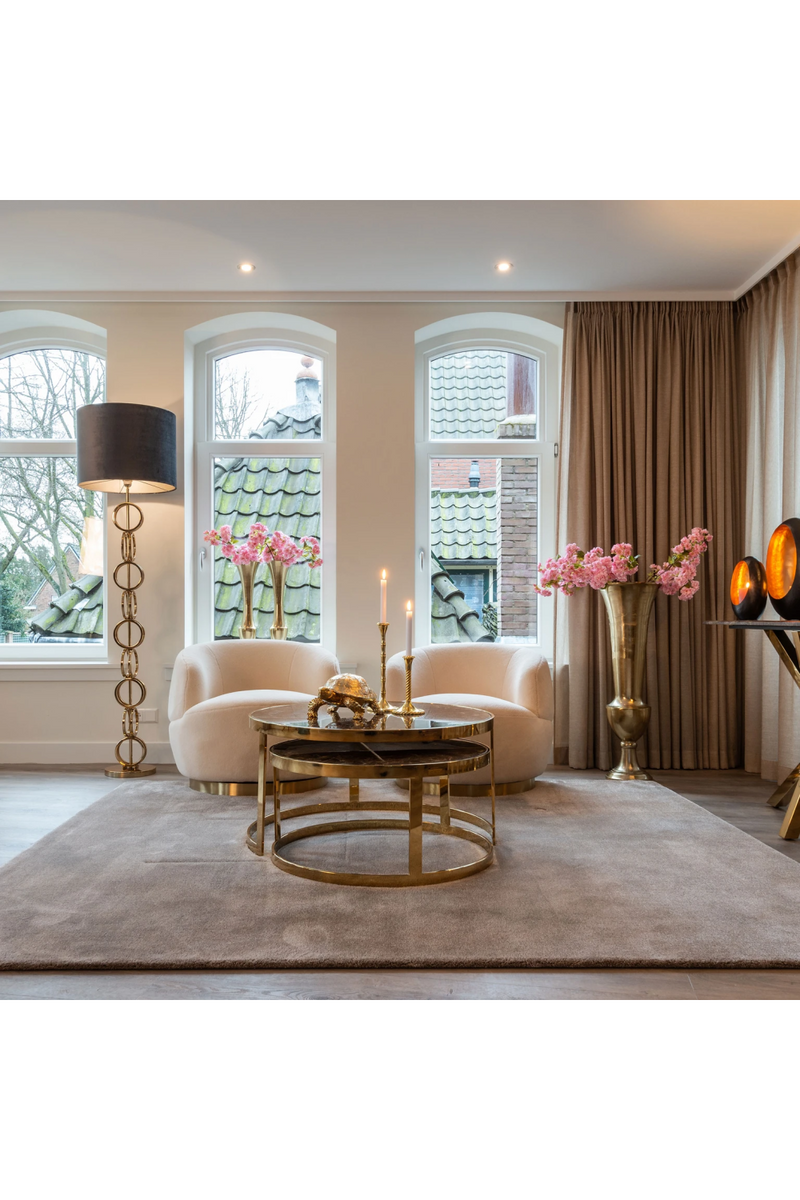 Gold Framed Marble Nesting Coffee Table | OROA Conrad | Woodfurniture.com