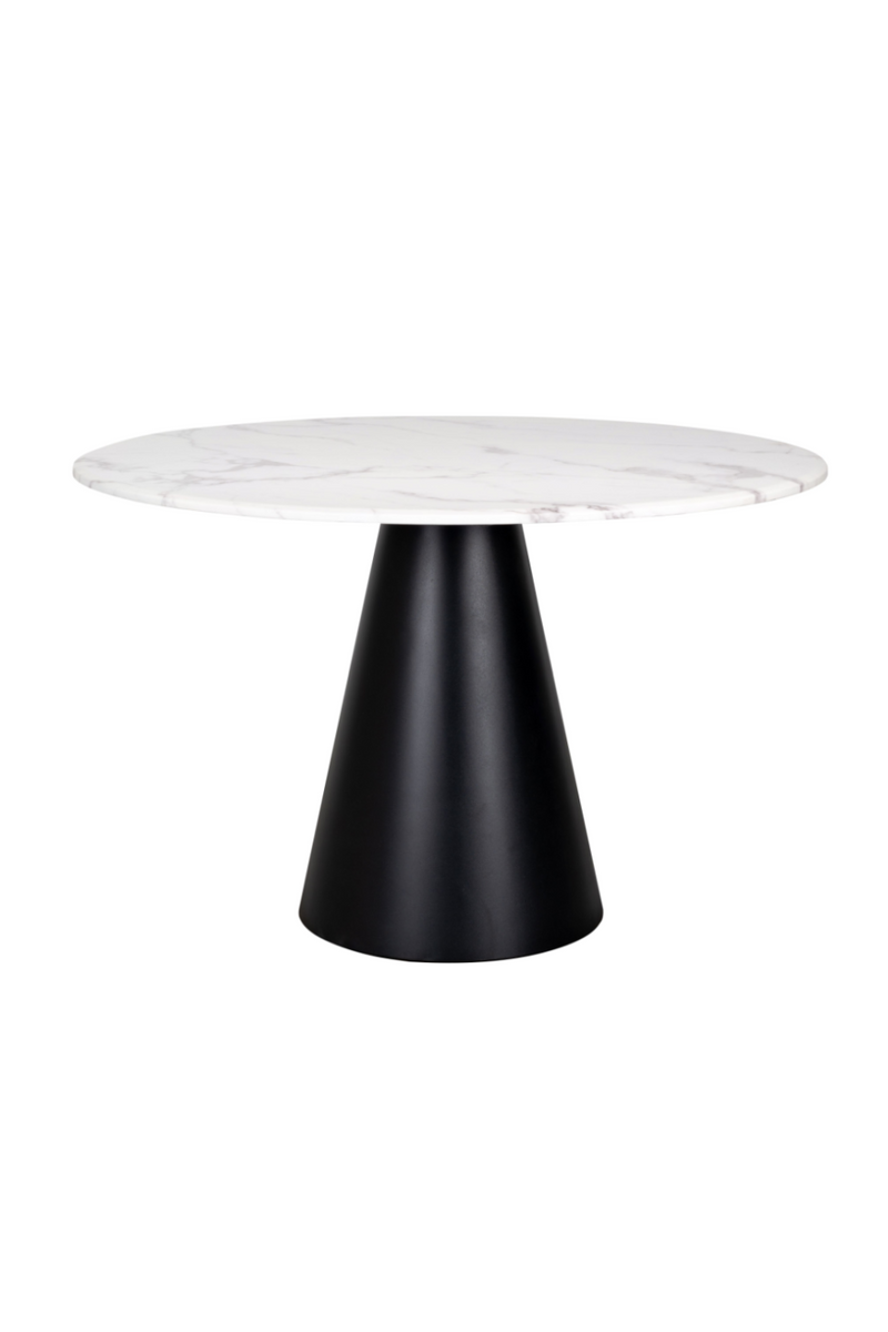 Round White Marble Pedestal Dining Table.com | OROA Degas | Woodfurniture.com