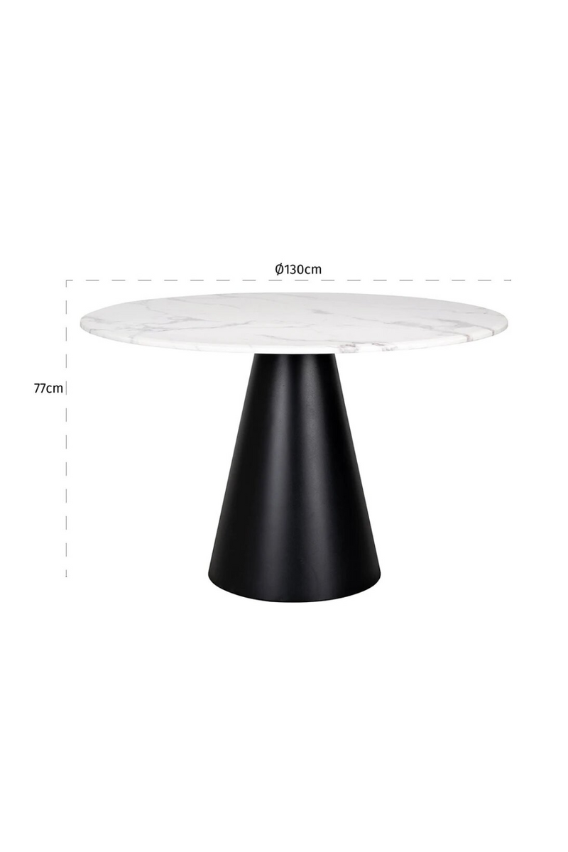 Round White Marble Pedestal Dining Table.com | OROA Degas | Woodfurniture.com