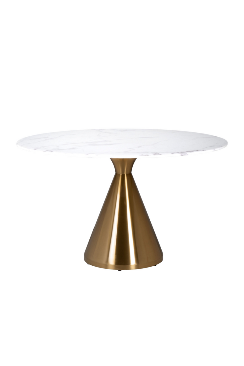 White Marble Gold Base Dining Table | OROA Tenille | Woodfurniture.com