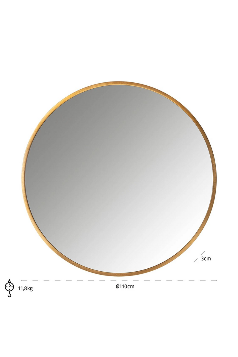 Circular Framed Mirror | OROA Maevy | Woodfurniture.com