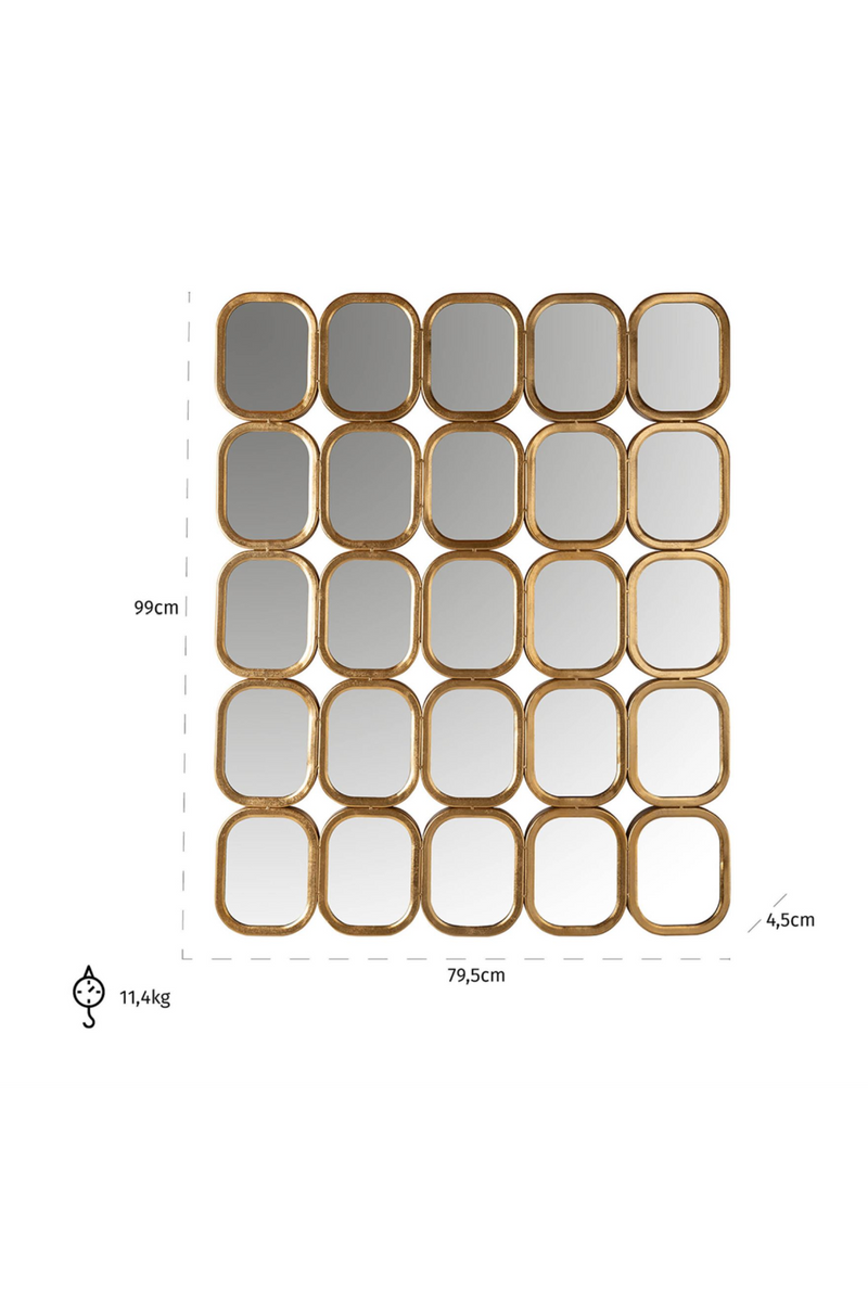 Decorative Connected Gilded Mirrors | OROA Marila |  Woodfurniture.com