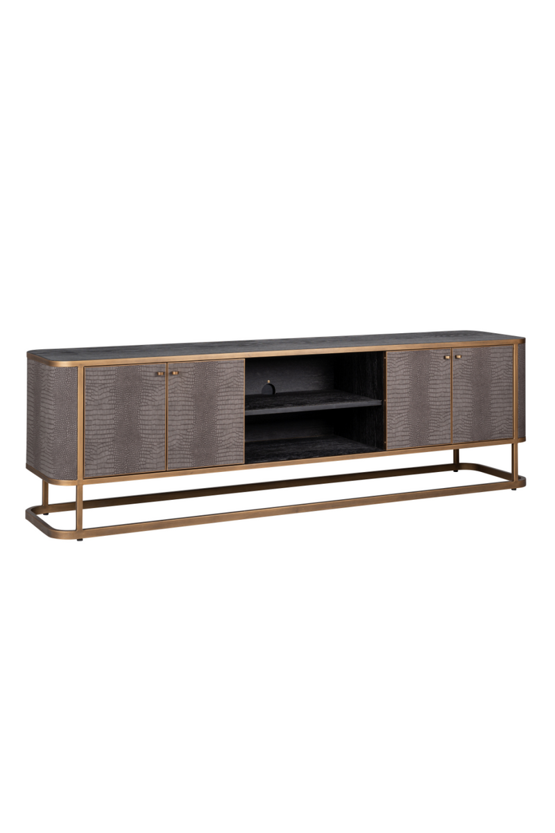 Brass Framed Wooden TV-Unit | OROA Classio | Woodfurniture.com