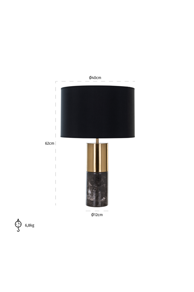 Black Shade Table Lamp | OROA Nyo | Woodfurniture.com