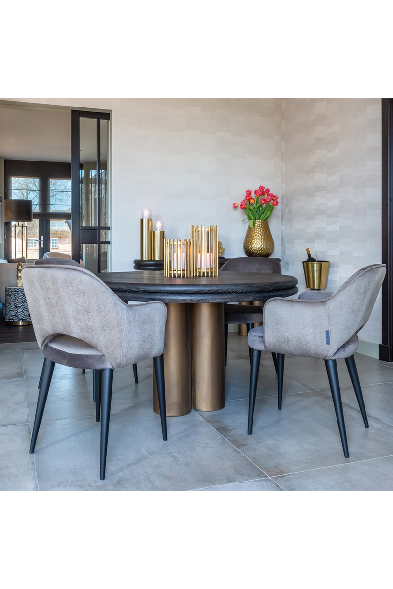 Round Metal Dining Table | OROA Macaron | woodfurniture.com