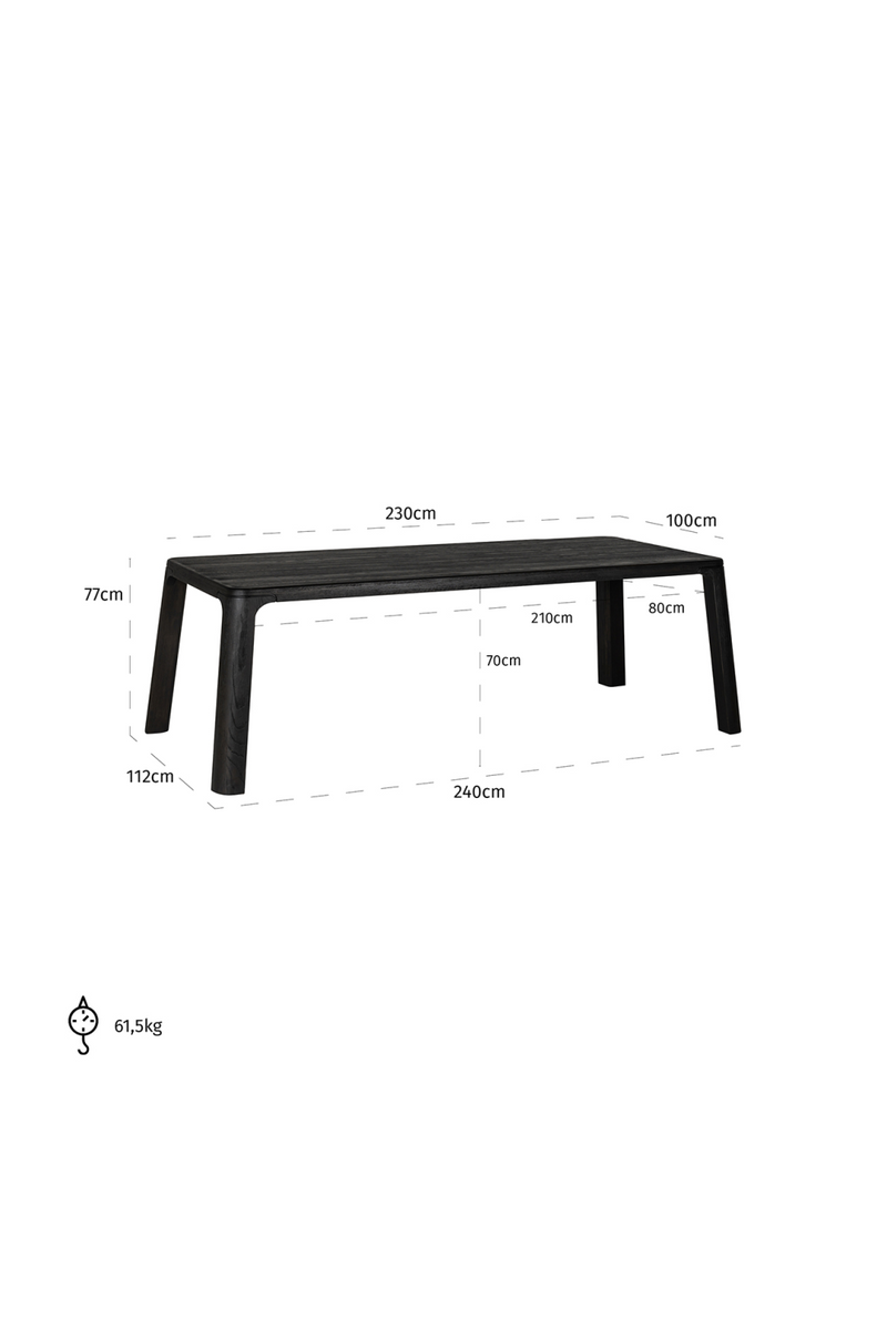 Rectangular Wood Dining Table | OROA Baccarat | Woodfurniture.com