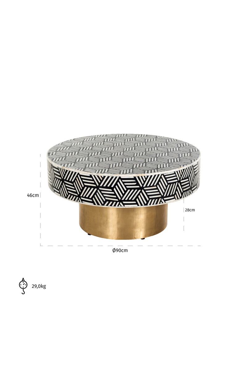 Round Contemporary Coffee Table | OROA Bliss | Woodfurniture.com