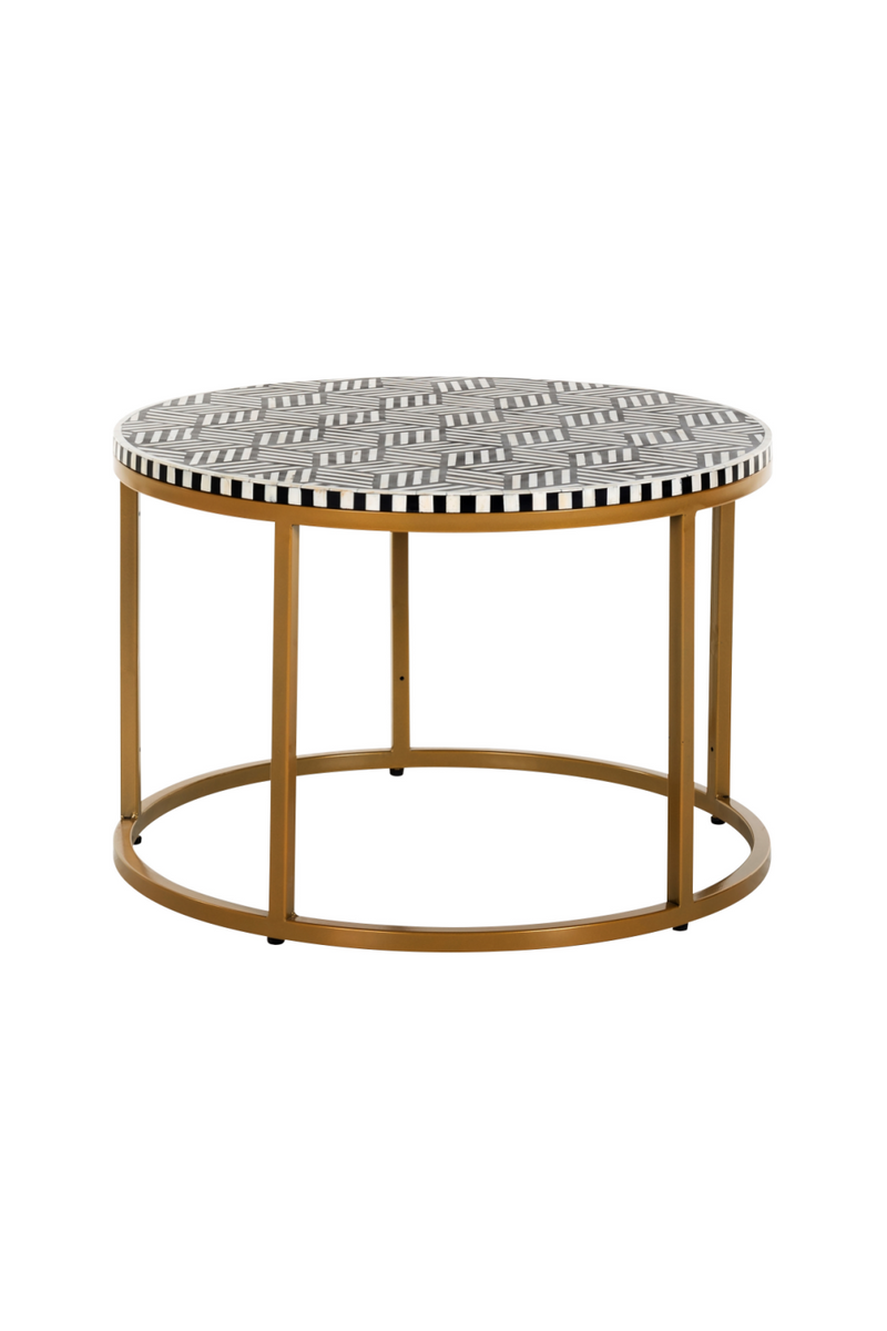 Round Patterned Coffee Table | OROA Bliss | Woodfurniture.com