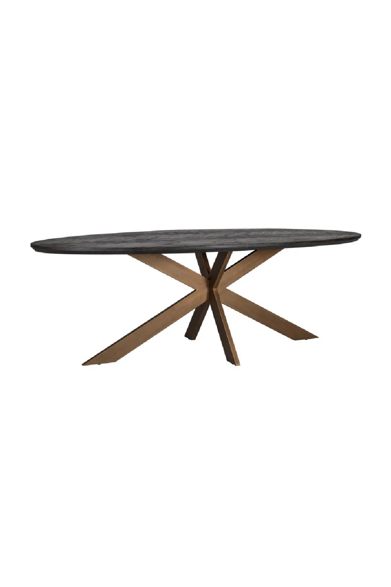 Oval Black Dining Table | OROA Blackbone | Woodfurniture.com