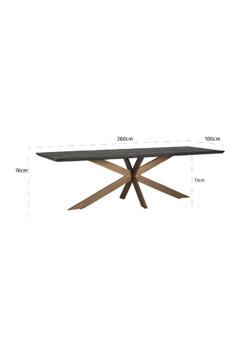 Black Rustic Dining Table | OROA Blackbone | Woodfurniture.com