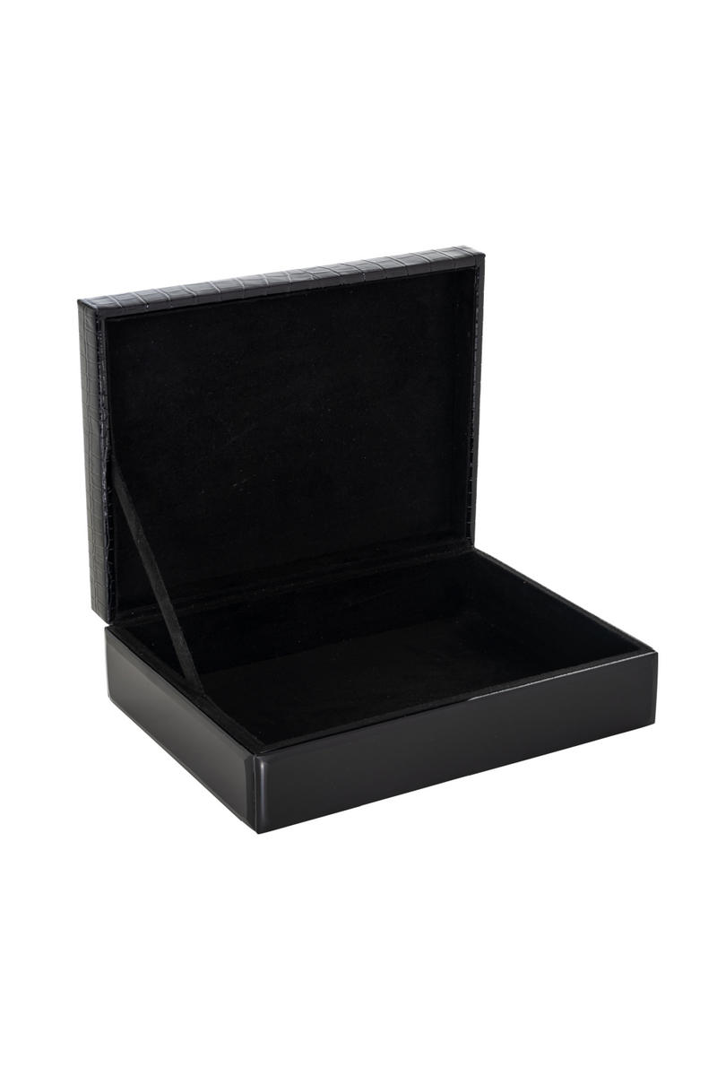 Rectangular Black Storage Box | OROA Nina | Woodfurniture.com